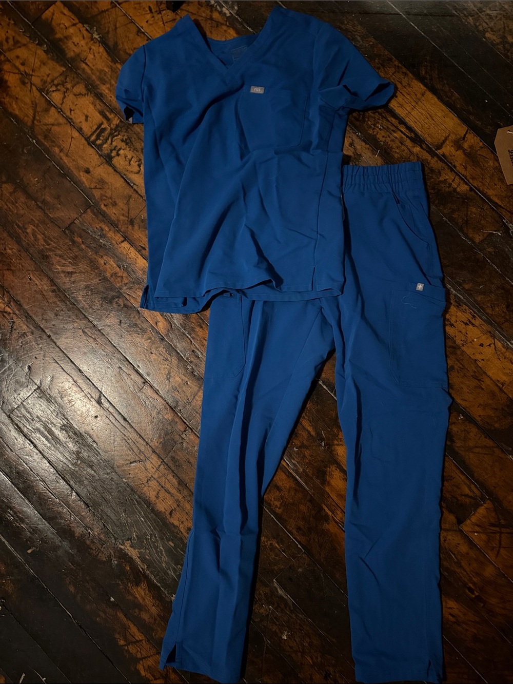 Figs Royal Blue Scrub Set